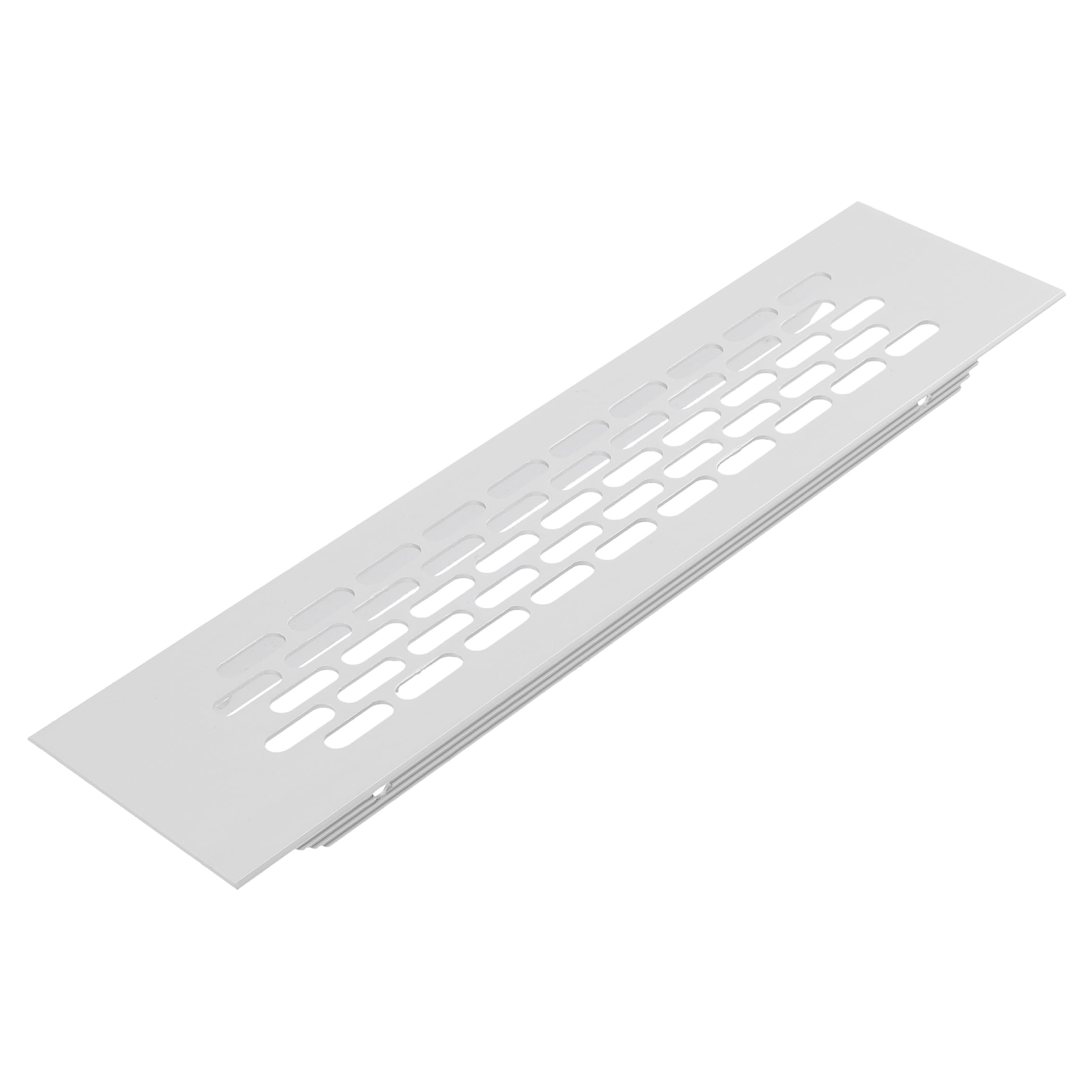 Air Vent Aluminium Plinth Grill Ventilation for Build-in appliances Kitchen Units Plinth Furniture House 245x60mm Air Flow Circulation (White)