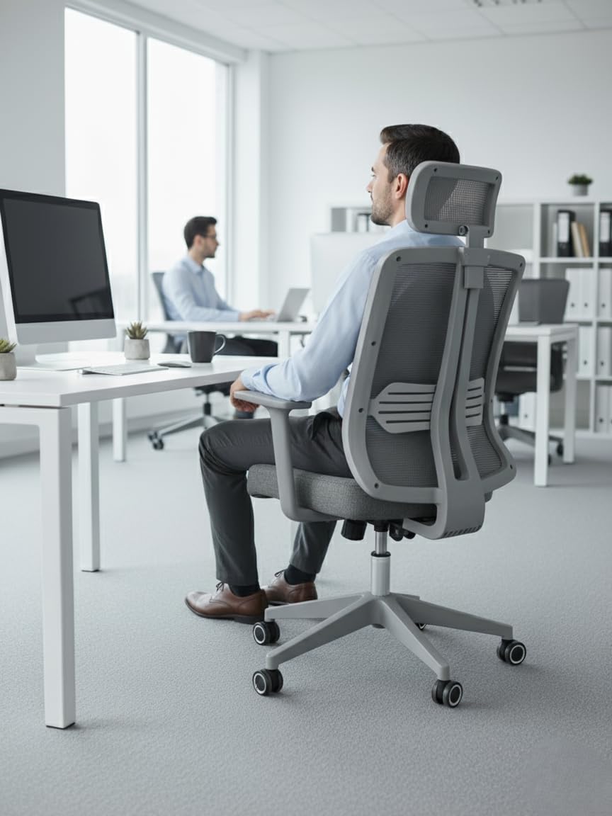 Zeon Büro Ofis Sistemleri // Comfort Mood Gray Yönetici Koltuğu Ofis Çalışma Koltuğu