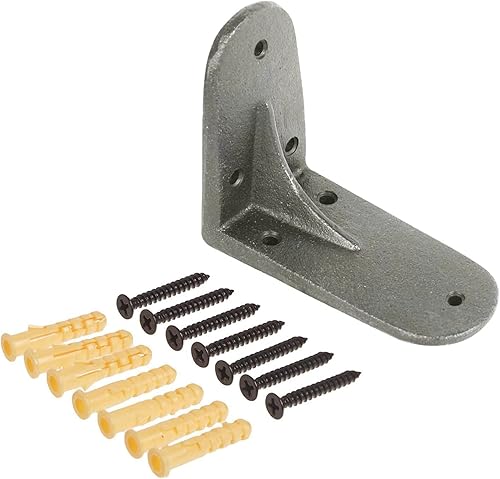 Miniatura 6 de NACH JS-90-423AML - Soportes industriales de hierro fundido de 4 pulgadas, soportes de estante de pared para estantes de madera, soportes flotantes
