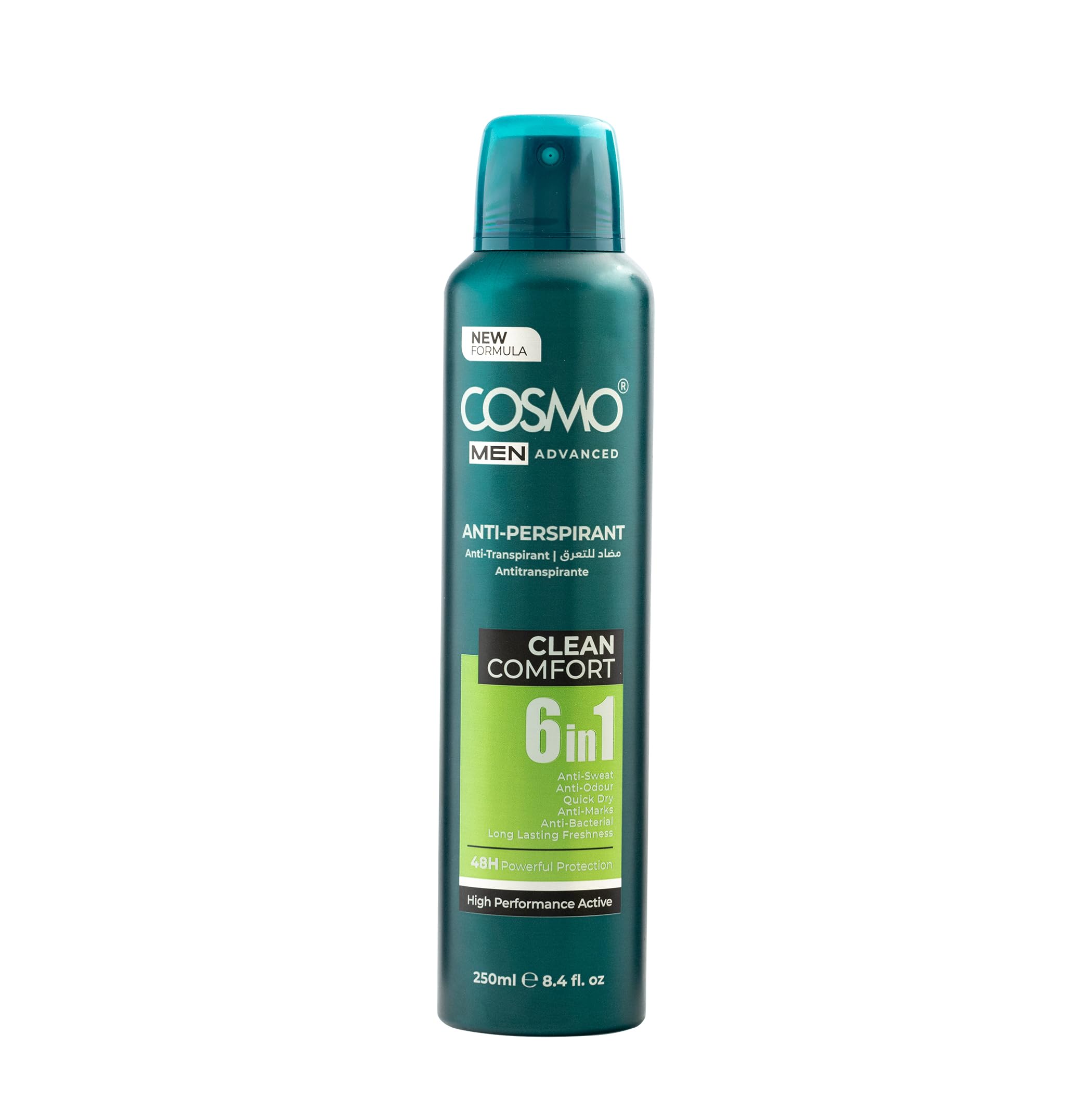 Cosmo Men Advance Body Anti Perspirant Deodorant Spray 48H Clean Comfort 250ml Men | Long-Lasting Anti-Perspirant for All-Day Freshness, Odor Protection & Skin-Friendly Formula-picture-51