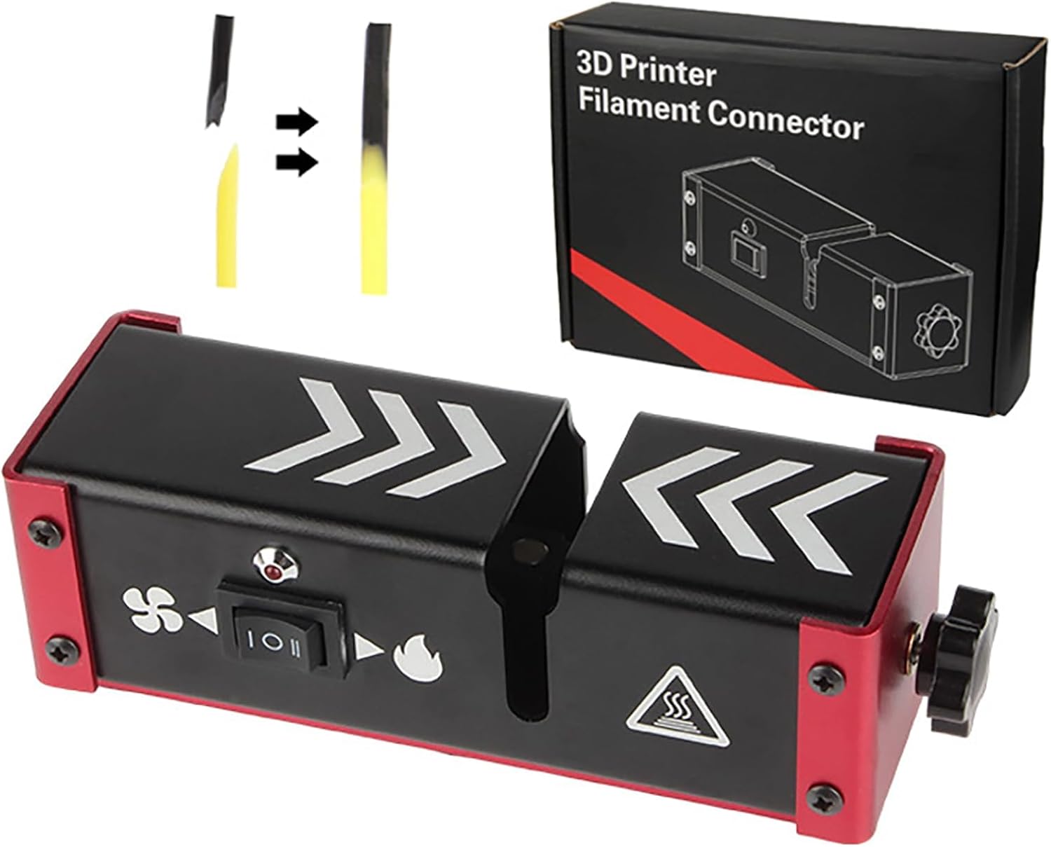 3D Filament Splicer with 100PCS Sleeves, Compatible with PLA/PETG/TPU/ABS/PC, 1.75mm Joint for Max Utilization in Crafts & Models – Essential Repair Tool