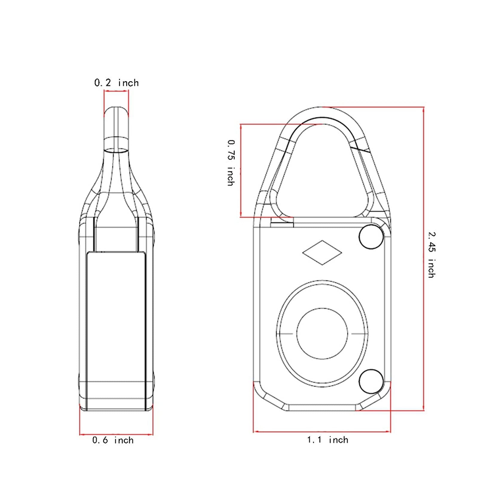 Candado Inteligente con Huella Dactilar Huella digital LLADLE MINI LLOQUEO DE LA HILLA SMART for la oficina de bicicletas gimnasia para Seguridad(Silver)