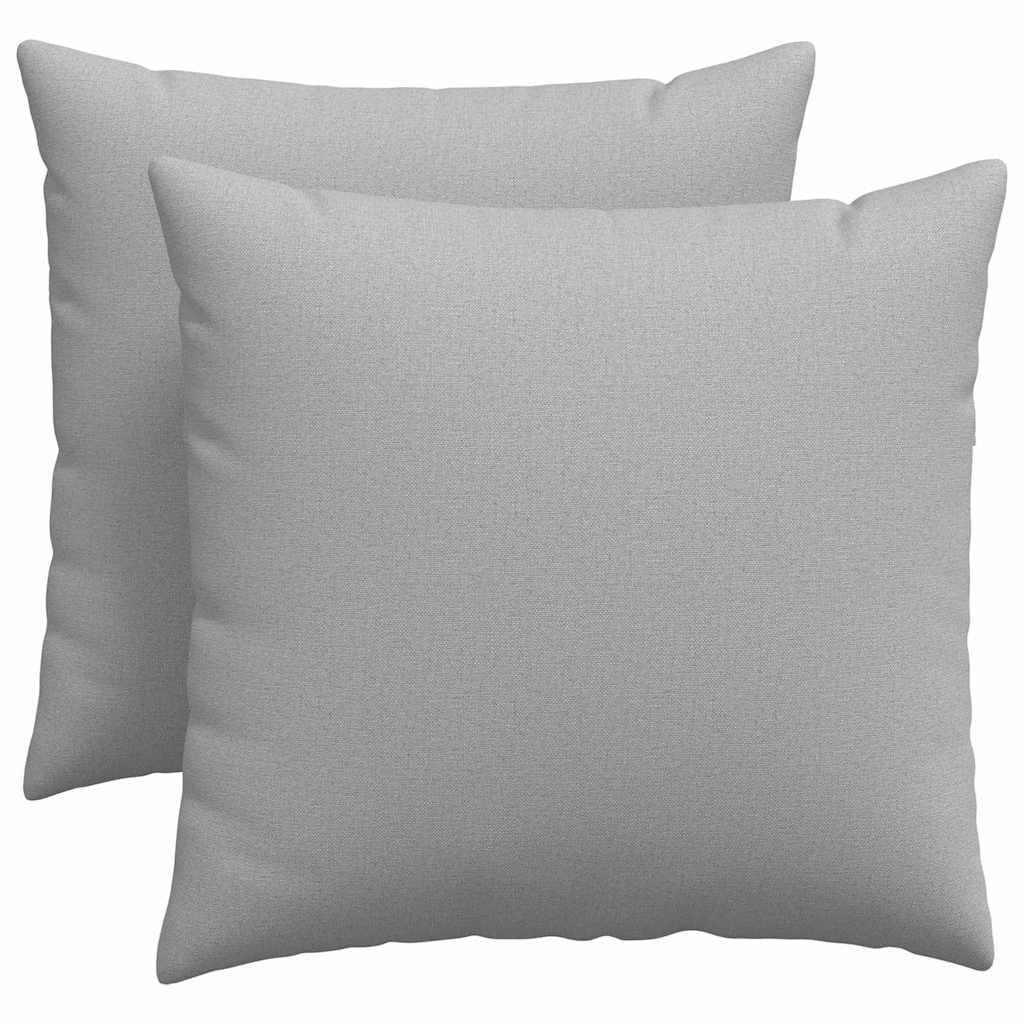 2er Set Sofakissen 50x50 cm Wolkengrau - Moderne Dekokissen mit Füllung und abnehmbarem Bezug - Weiche Zierkissen aus Stoff für Wohnzimmer und Schlafzimmer