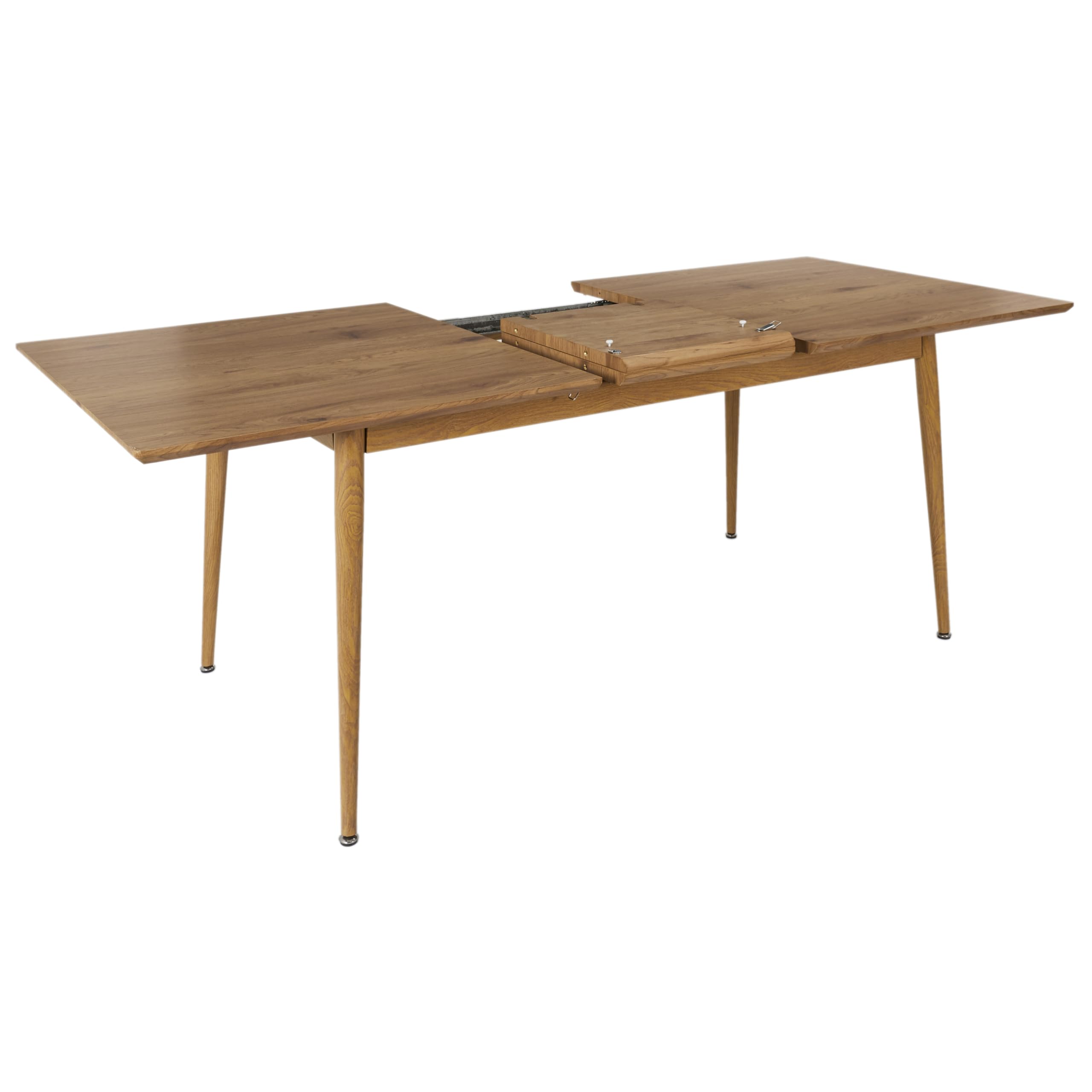 HOME DECO FACTORY Table Extensible Moderne 4 à 6 Personnes en Bois Marron