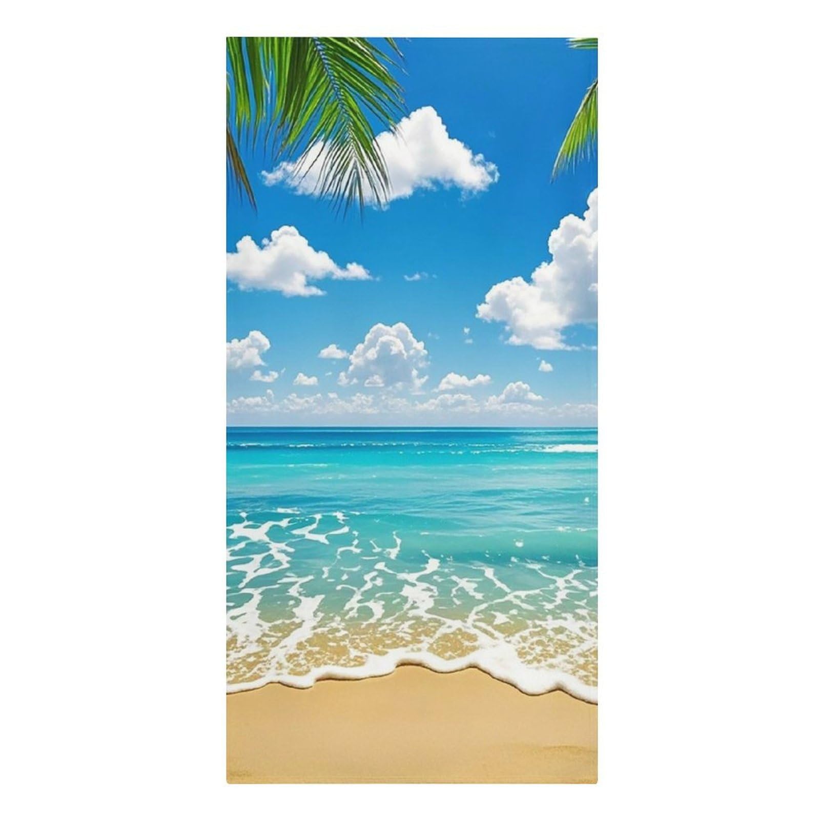 QMNLKH Hawaiian Beach Beach Towel for Women, Large Microfiber Pool Towel for Men, Absorbent Swim Towels for Home, Lightweight Bath Towels for Camping, Yoga, 30.3"x61.4"