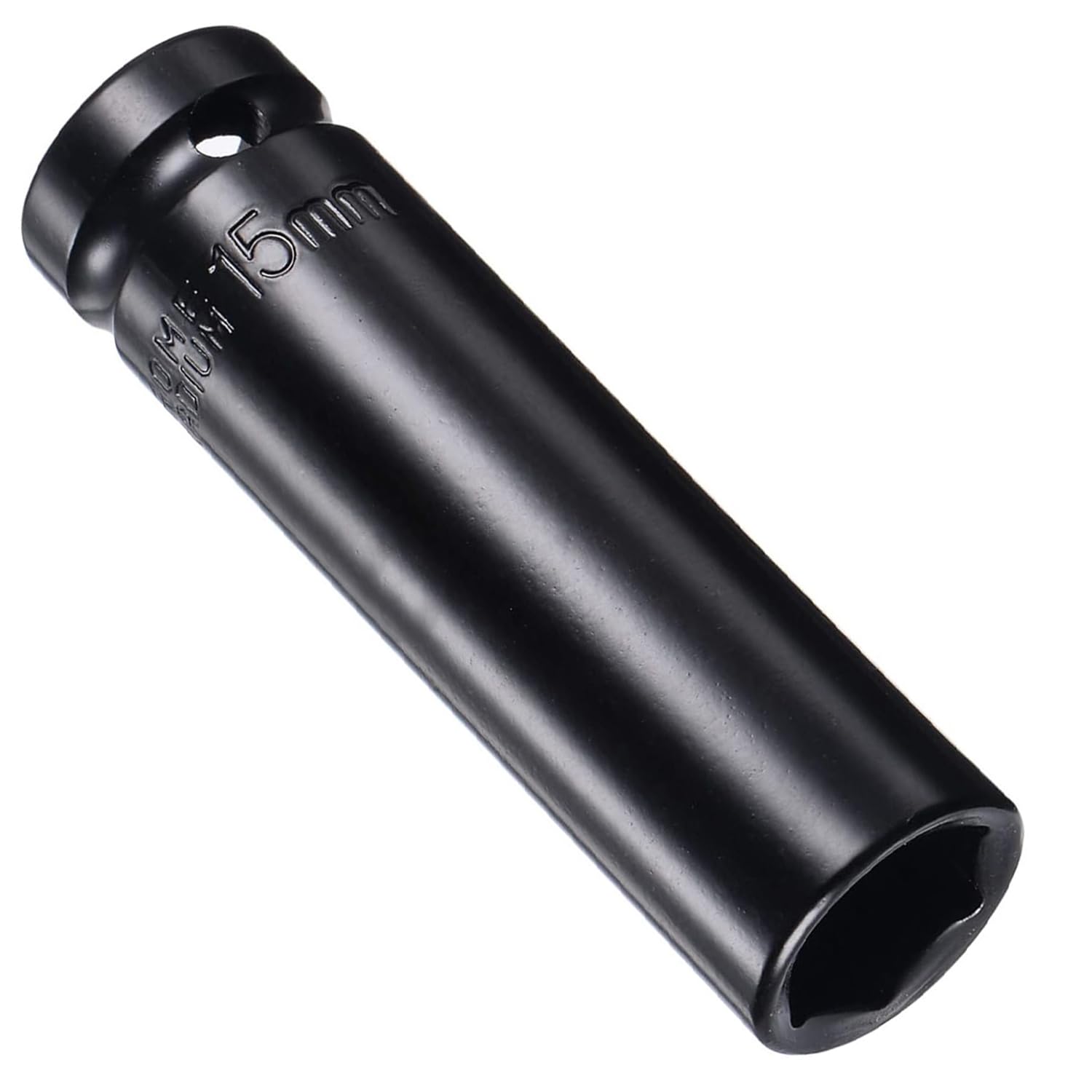 Juttzzei 1/2 Inch Drive 15mm Deep Impact Socket - Heat-Treated CR-V Steel, 78mm Length, 6-Point Metric Sizes for Car & Home Repair