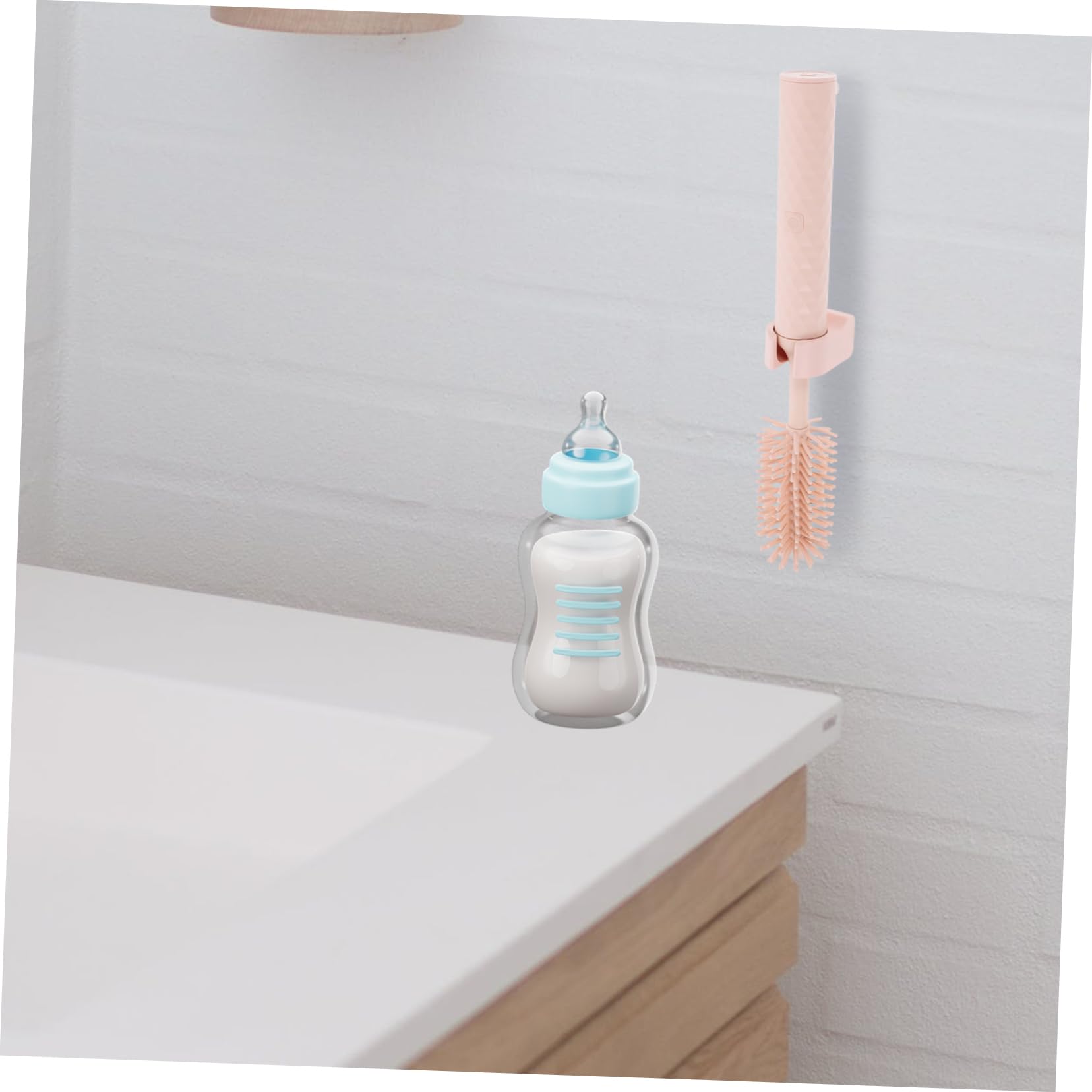 Luxshiny 1set Spazzola Elettrica Ricaricabile Per Biberon Silicone Pennello Per Pulizia Con Manico Lungo Strumenti Per La Pulizia Di Bottiglie Per Facile Da Trasportare e Utilizzare