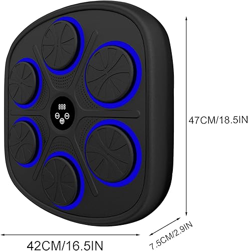 Miniatura 6 de Máquina de boxeo de música inteligente mejorada 2024, equipos de entrenamiento de boxeo de ajuste de velocidad con guantes de boxeo, objetivo de