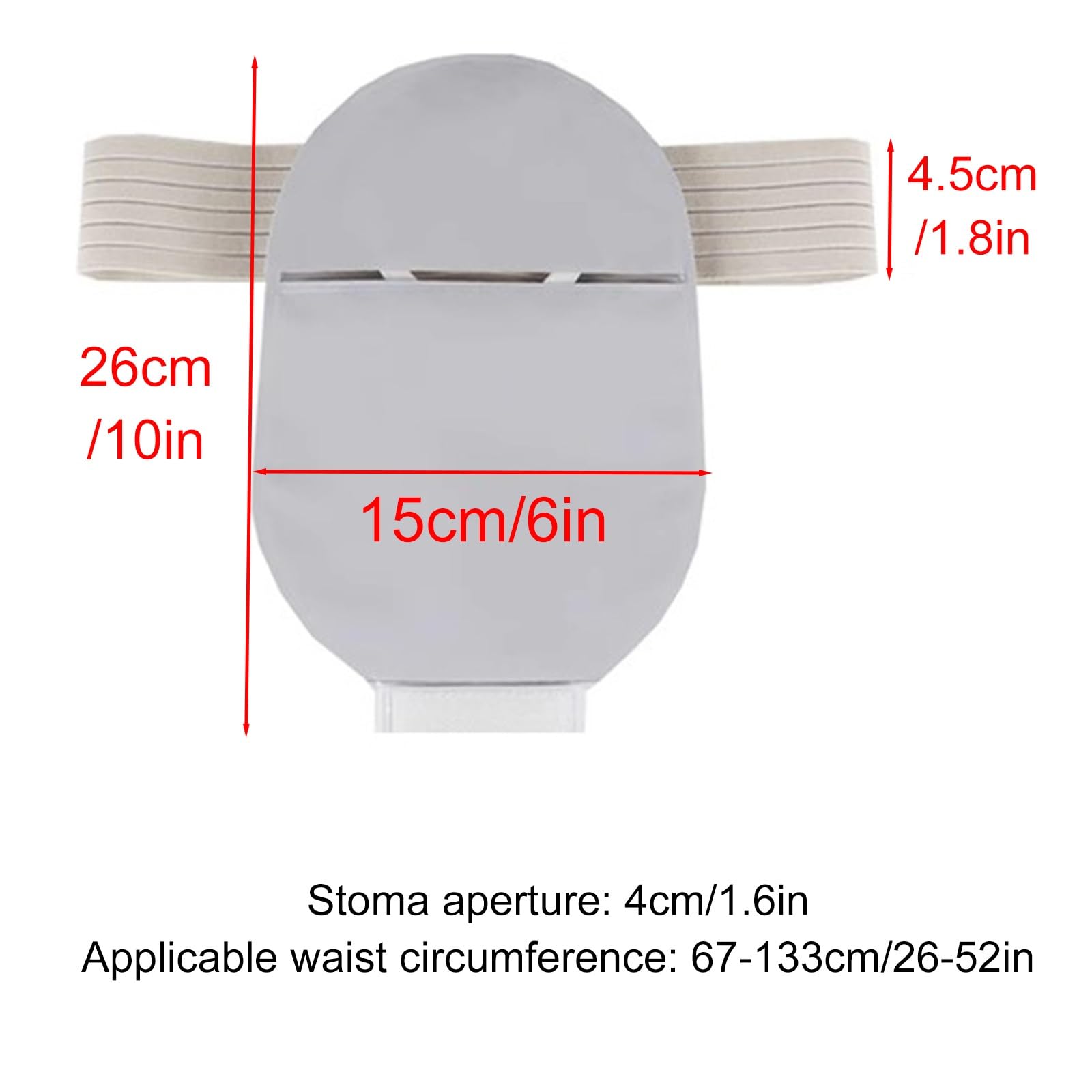 Stoma Gürtel, Verstellbarer Ostomie Gürtel, Unsichtbarer Unisex Stomagürtel mit 2 Stomabeuteln zur Verhinderung der Stomaöffnung Bei Parastomalen Hernien