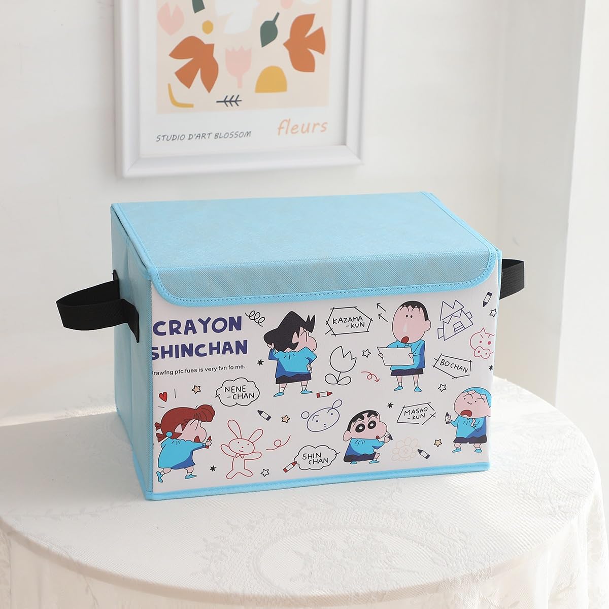 Amazon｜しんちゃん シロ ぶりぶりざえもん 収納ケース 蓋付き収納