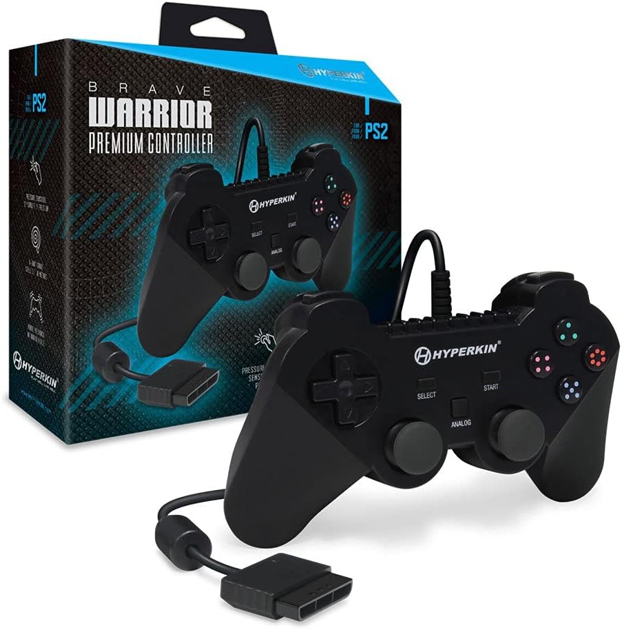 - Hyperkin “Brave Warrior" Premium Controller for PS2 (Black)