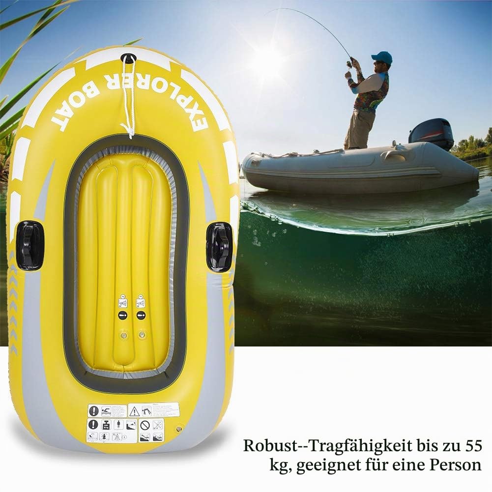 aufblasbares Schlauchboot, leicht zu tragen, PVC-Kajak, dauerhaft, sicher, familienfreundlich, für Angeln, Driften, Familien, Wassersport