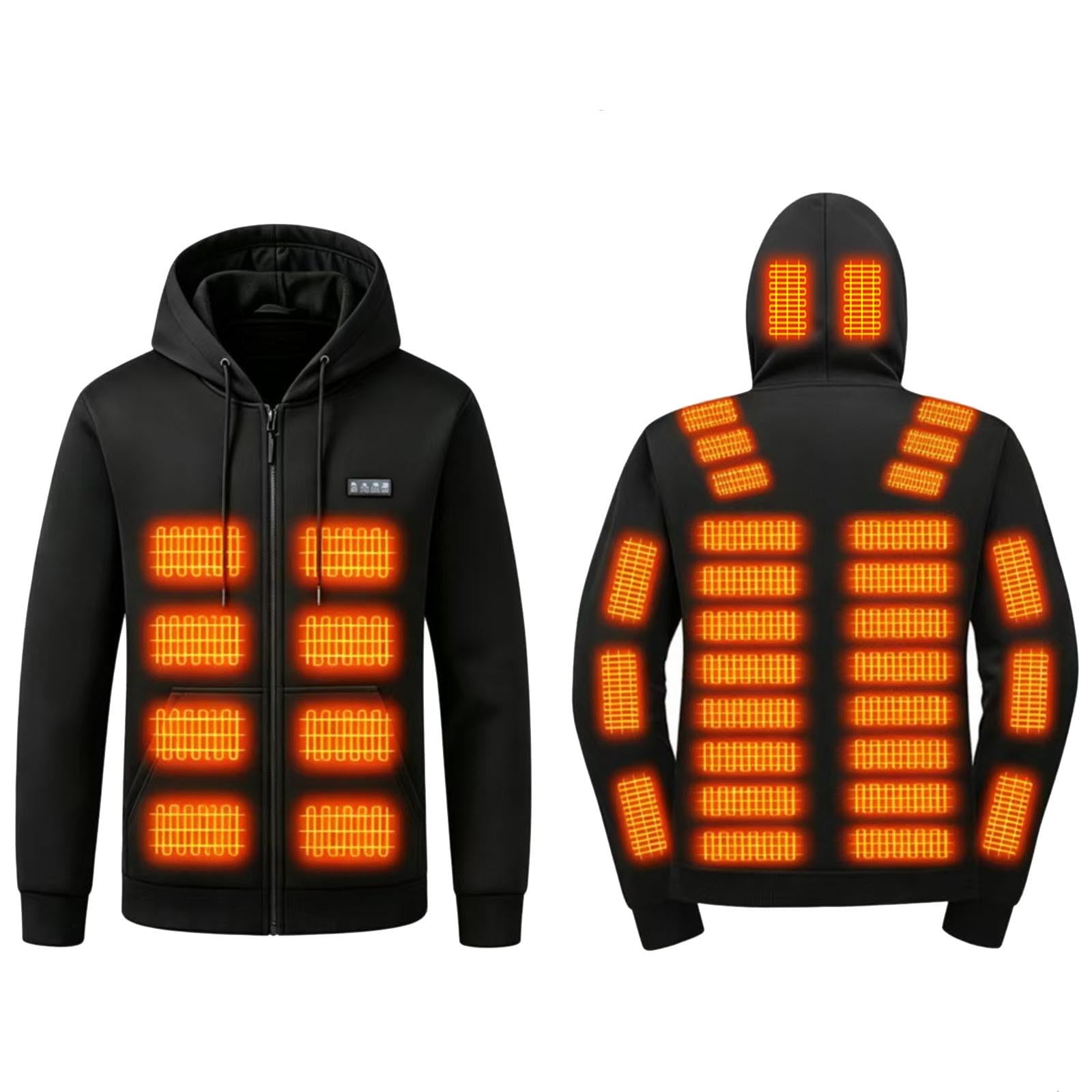 NUSGEAR Sudadera con Capucha Calefactable Homre Mujer 38 Zonas Calefaccion