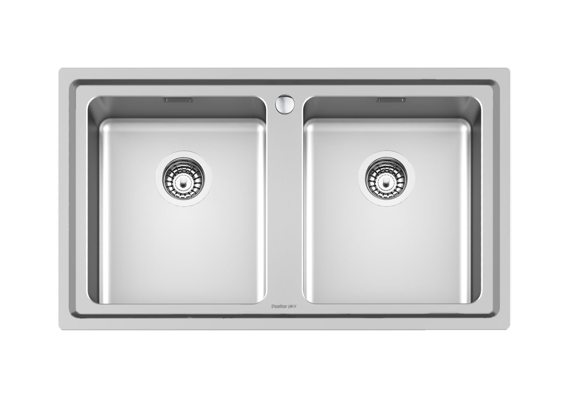 Lavello per cucina 2 Vasche da Incasso 86 cm Inox - Evo