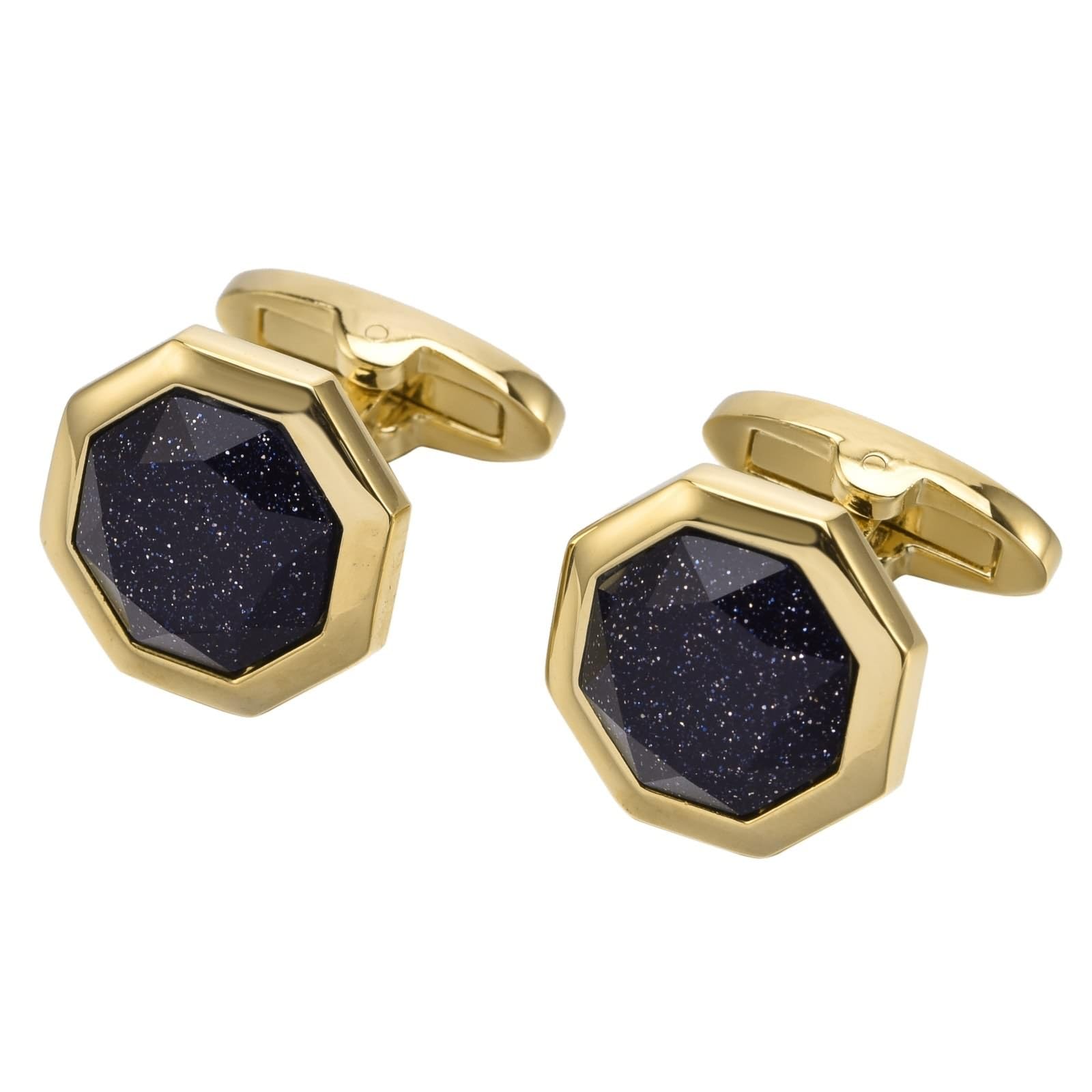 Gemelos Grabados Geométricos Gemelos De Piedra Azul Oscuro Gemelos De Boda para Hombre Gemelos De Oro/Plata Regalos De Boda