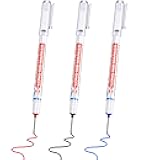 Zonon Deep Hole Marker Pens, 3 Pack Long Nib Carpenter Markers (20mmTip), Waterproof Quick-dry Construction Drill Hole Marking Pens for Woodworking, Metal, Glass, Plastic (red/black/blue)(3 Pieces)