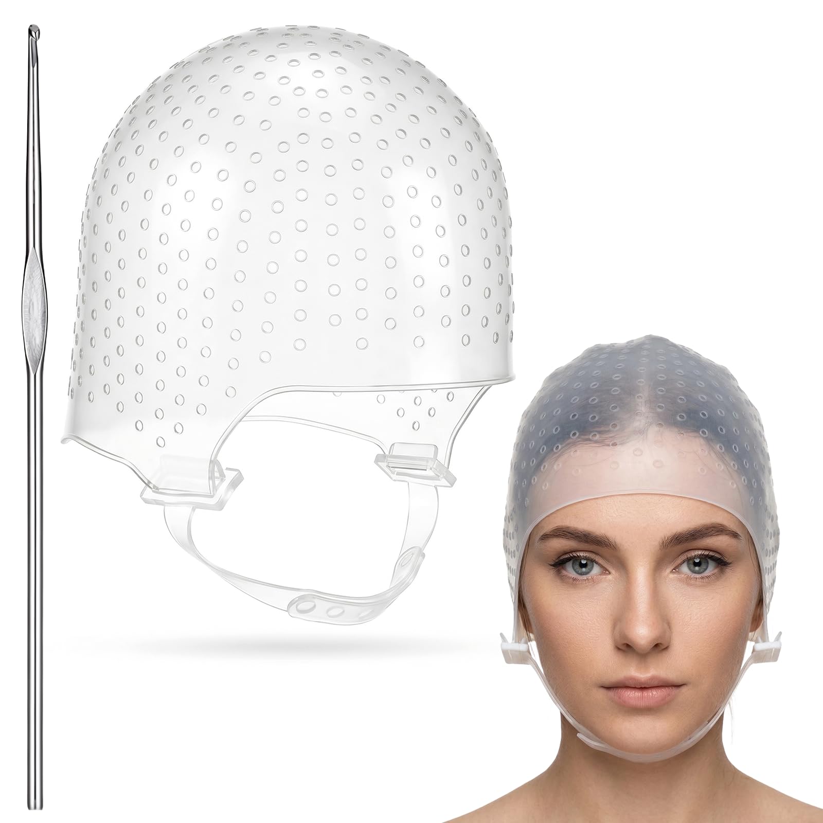 Reusable Silicone Highlighting Cap, Professional Bleach Cap