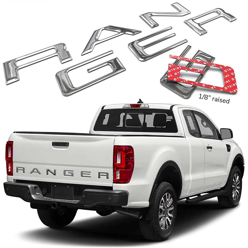 Photo 1 of Tailgate Inserts Letters Compatible with 2019-2020 Ranger (Bright Silver)
