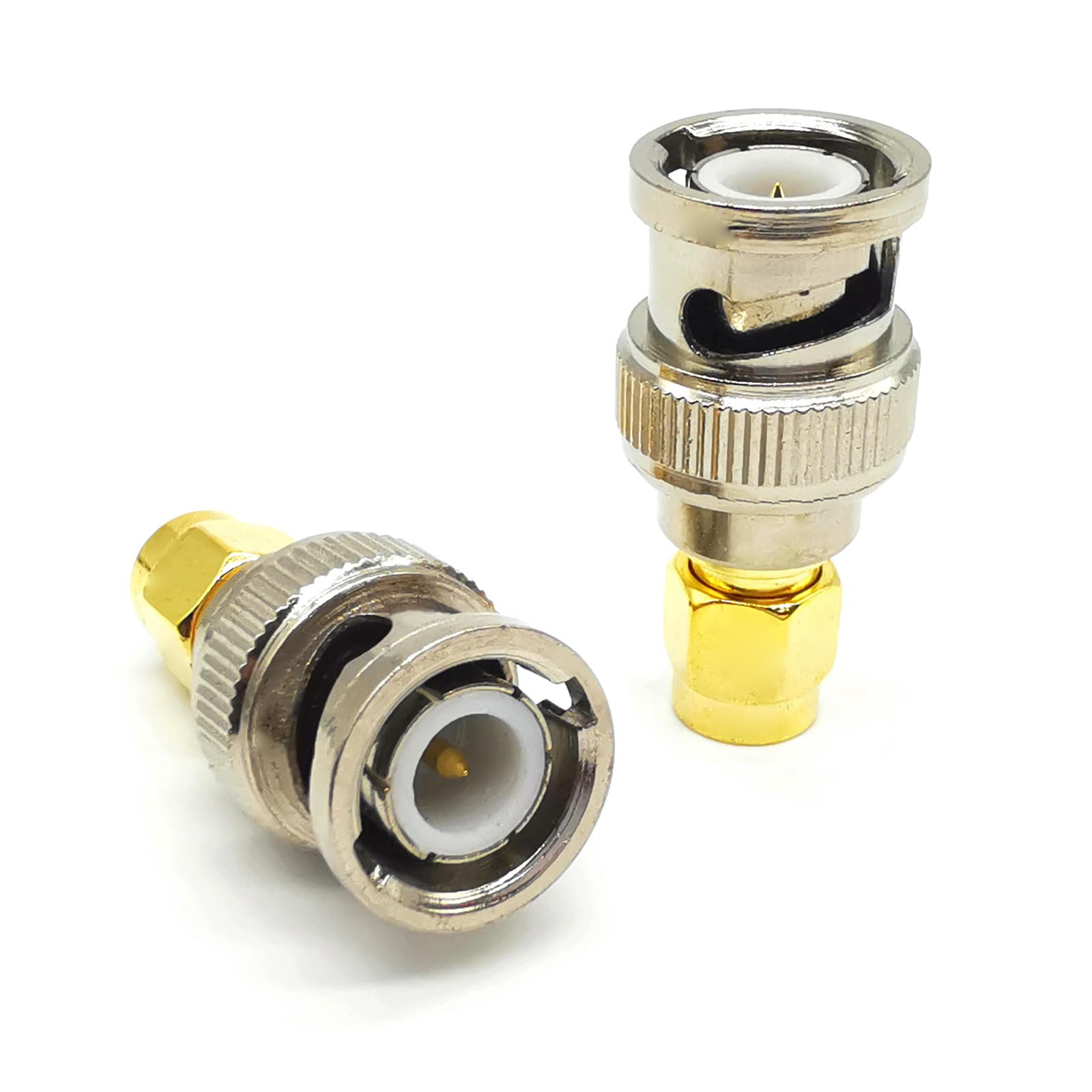 Ahoaepy 2PCS SMA to BNC Antenna Adapter, Low Loss SMA Male to BNC Male Coaxial Connector Coax Cable Adapter for HAM Radio, SDR, Walkie Talkie