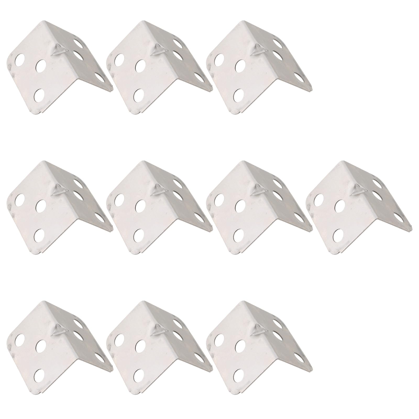 Tertioi Multicolor 10 Pcs Stainless Steel L Shape Corner Cord Right Angle Bracket Cabinet Connector 90 Degree Fixed Bracket Hardware Joint Fastener