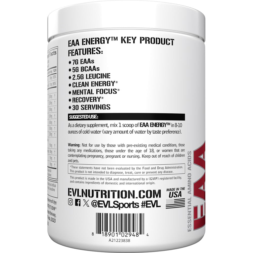 EVL EAA Energy Essential Amino Acids Powder Pre & Post Workout - 30 Serving — Amazon image 5
