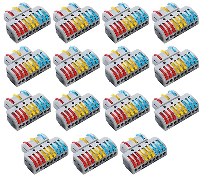Besillia Lever Wire Connectors Conductor Compact Quick Wiring, Push in Terminal Wire Connector, 3 in 9 Out - 15PCS (B0C4LQ8Z62) Amazon Price History, Amazon Price Tracker