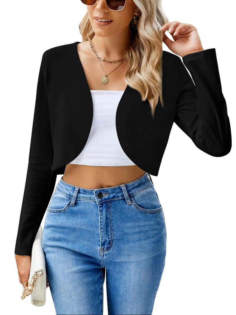 keri perry Women's Blazers | Blazer for Women | Top | Tshirt | Tops for Woman | Open Front Jacket | Lightweight Coat | Round Neck Longline Jackets | Formal | Regular Fit | Fashion-Forward | Office-picture-24