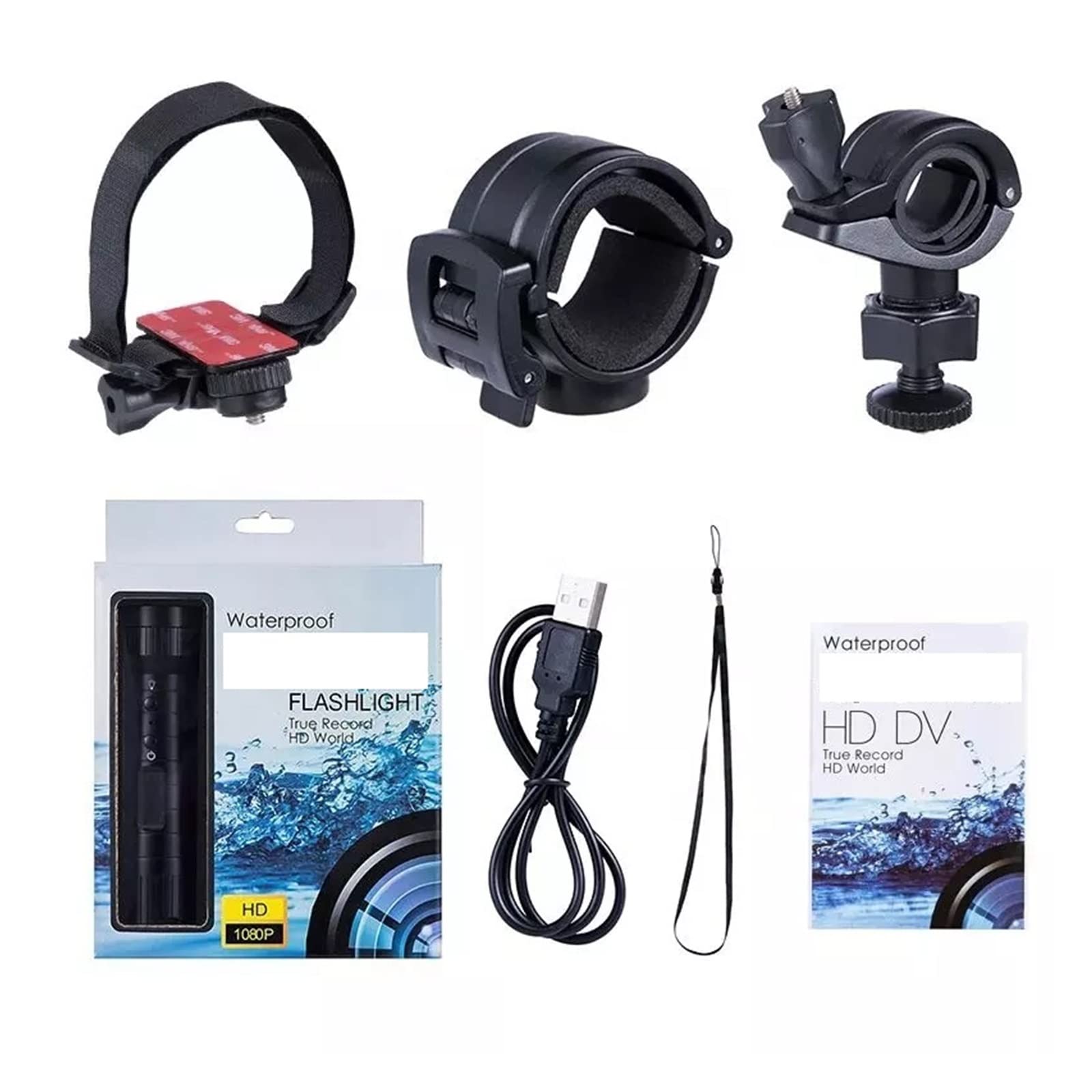 Kamera sportowa ze stabilizacją obrazu, Kamera akcji DV3000 HD 1080P motocykl kask rowerowy wodoodporna kamera sport DV latarka wideo kamera na deskę rozdzielczą na rower samochodowy Wysoka liczba kla