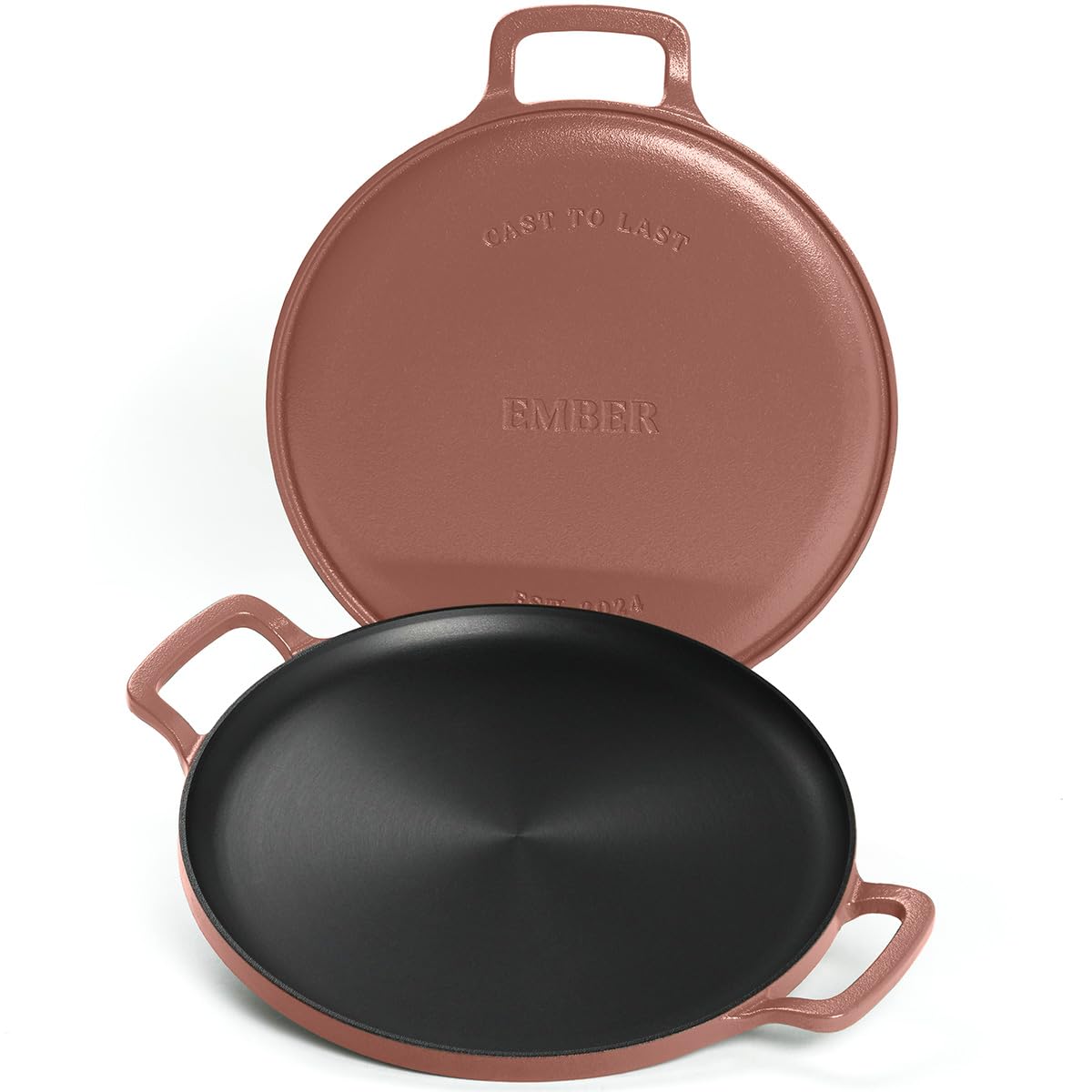 Ember Cookware Pre-Seasoned Cast Iron Tawa for Dosa 30 cm | 10 Year Warranty | Cast Iron Tawa for Roti & Dosa | Non Stick Dosa Tawa | Cast Iron Cookware | Induction Safe|Heavy Duty Cookware|Terracotta-picture-30