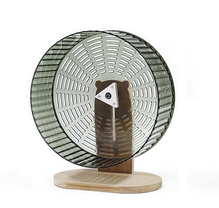 Rueda de Hámster,Rueda para Correr de Hámster,Hámster Silenciosa Rueda de Ejercicio,Accesorio para Jaula de Ruedas Juguete,Hámster Juguete,con Soporte de Madera,para Hámster,Ratones,Chinchillas