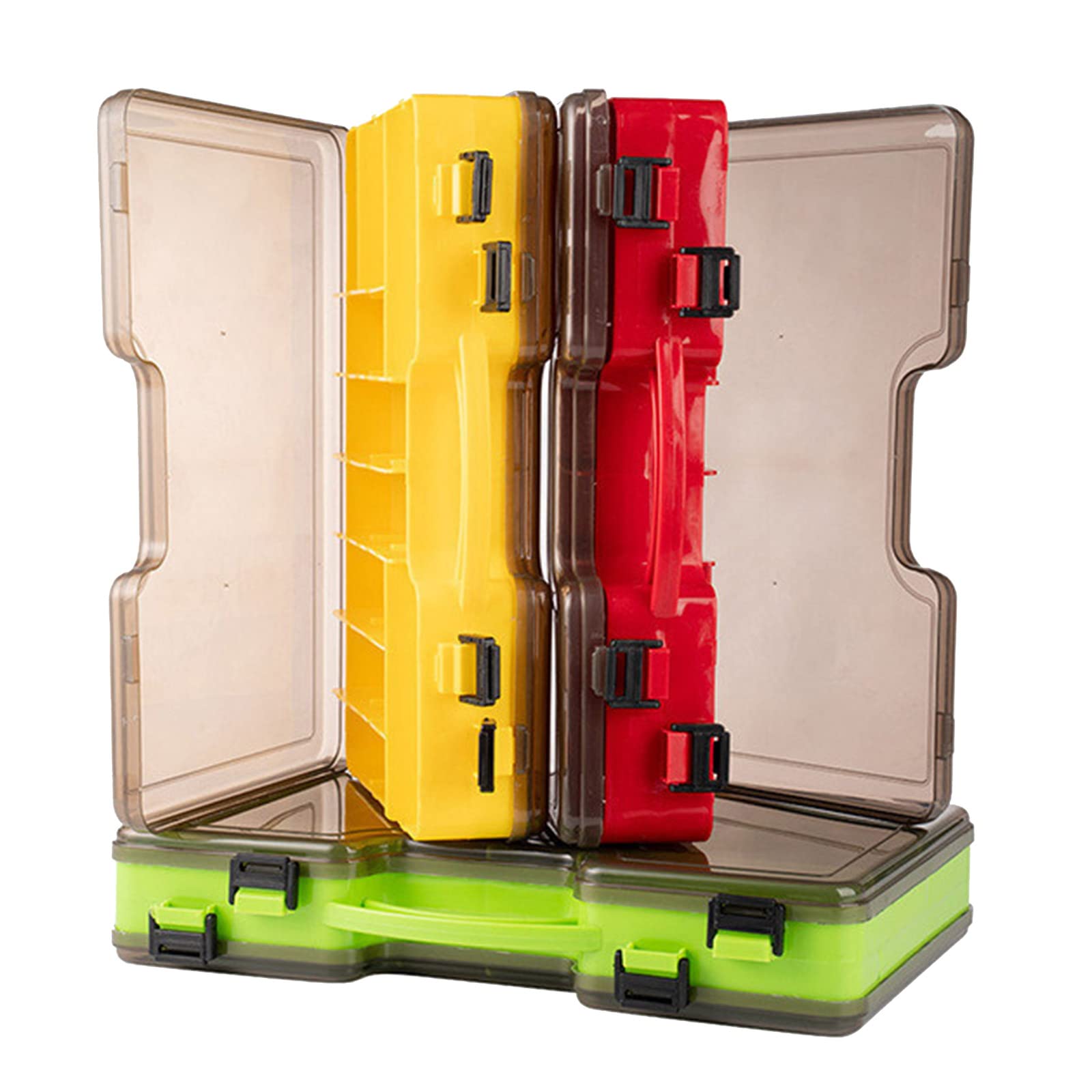 SCATOLA PORTATILE ESCA per pesci doppio strato per forniture da pesca (gialla) EUR 11,75