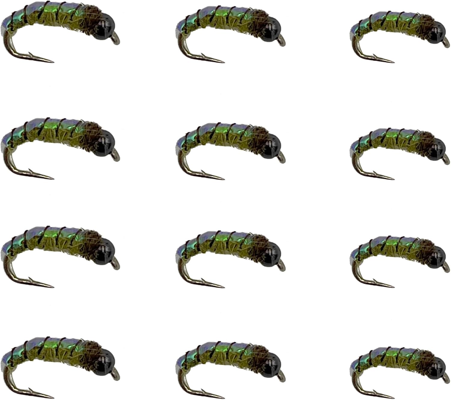 Feeder Creek Fly Fishing Flies | Effective Nymph Assortments | Trout and Bass Flies | 12pc | Popular Nymph Patterns | Fly Fishing Flies for Trout
