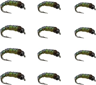 Fly Fishing Flies | Effective Nymph Assortments | Trout and Bass Flies | 12pc | Popular Nymph Patterns | Fly Fishing Flies for Trout - Buy now