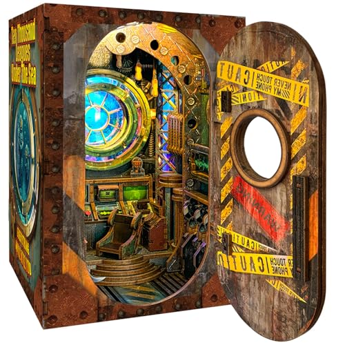 Book Nook Kit for Adults, Booknook DIY Miniature House Kit, 3D Wooden Puzzles for Adults, Wood Gifts...