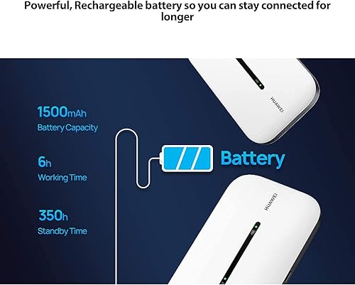 Miniatura 5 de Huawei E5576-508 Desbloqueado 150 Mbps 4G LTE Mobile WiFi (para Norh y América del Sur, LATM, Caribe, Europa, Asia, Medio Oriente, África,