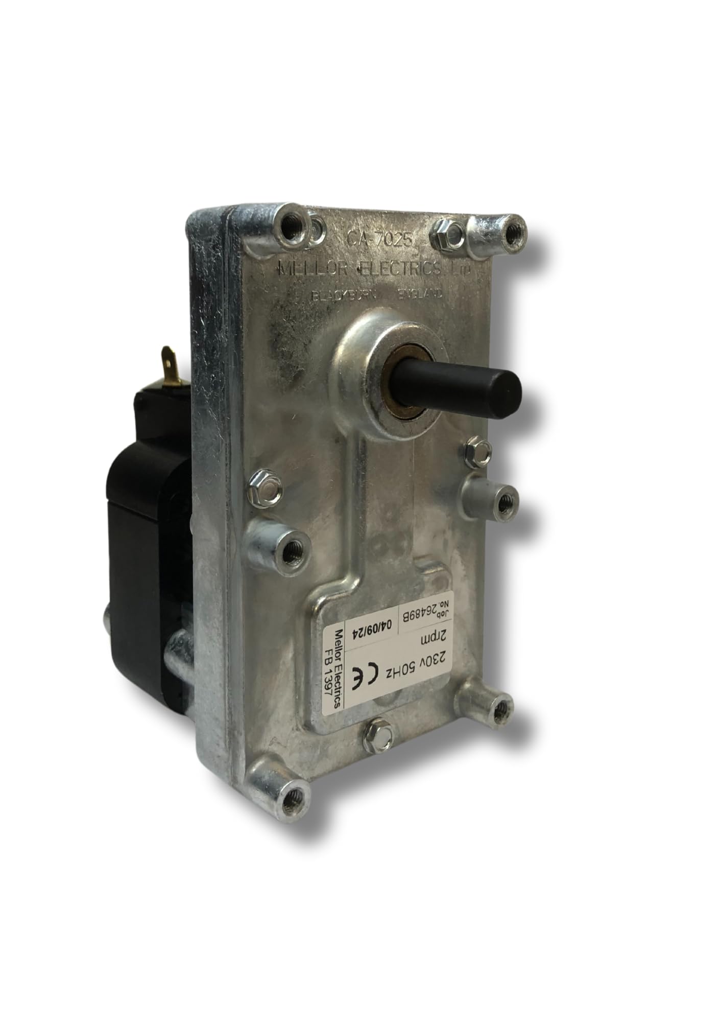 Motoriduttore velocità: 2 rpm, diametro albero: 9,5 mm. per stufe e caminetti a pellet: - ITALIANA CAMINI, EDILKAMIN, ECOFOREST,CAMINETTI MONTEGRAPPA, ADLER, ANSELMO COLA, ARCE