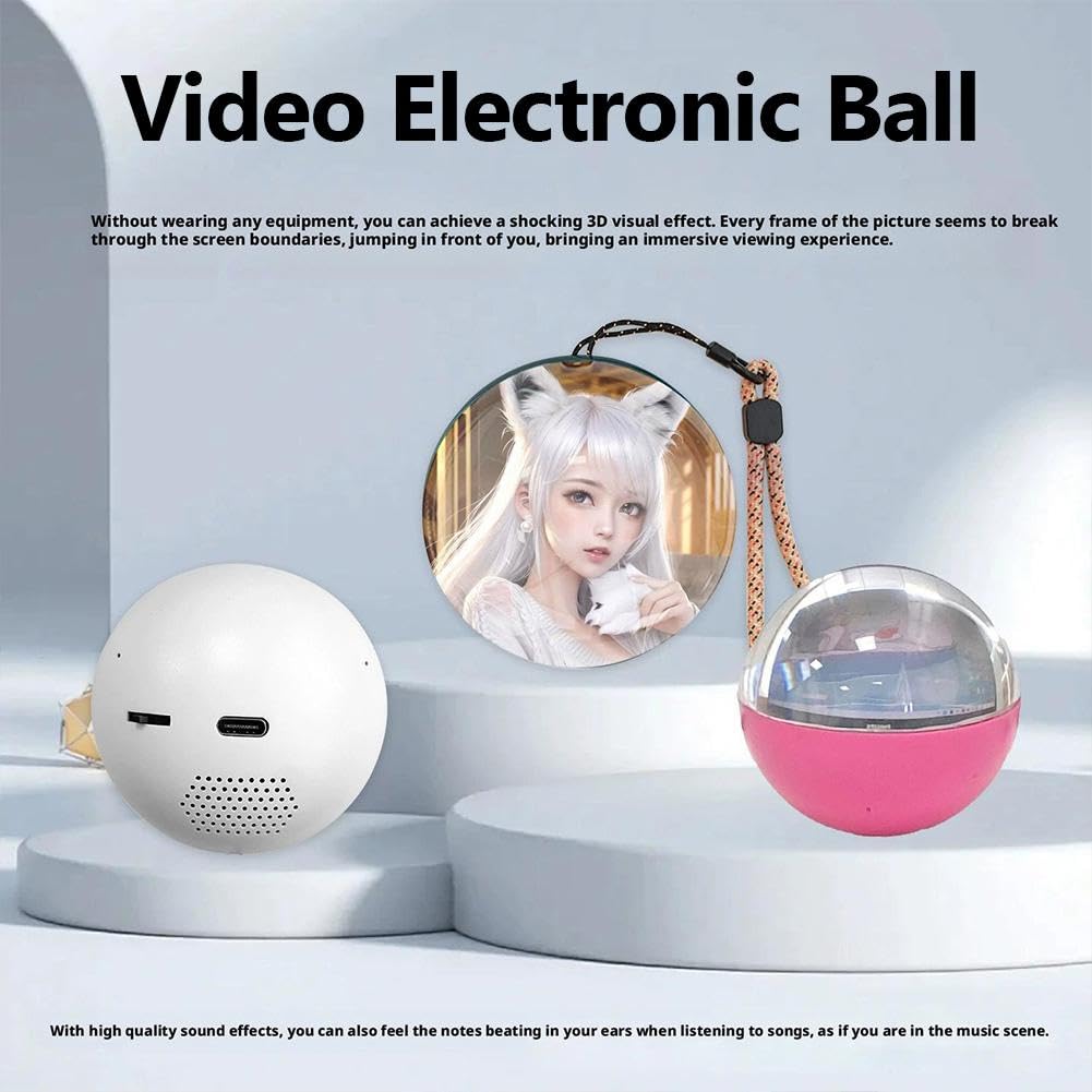 Sfera di cristallo 3D con display digitale, sfera personalizzata LED per foto e video, sfera a ultrasuoni in cristallo 3D, regalo fotografico in cristallo, regalo personalizzato con caricamento di