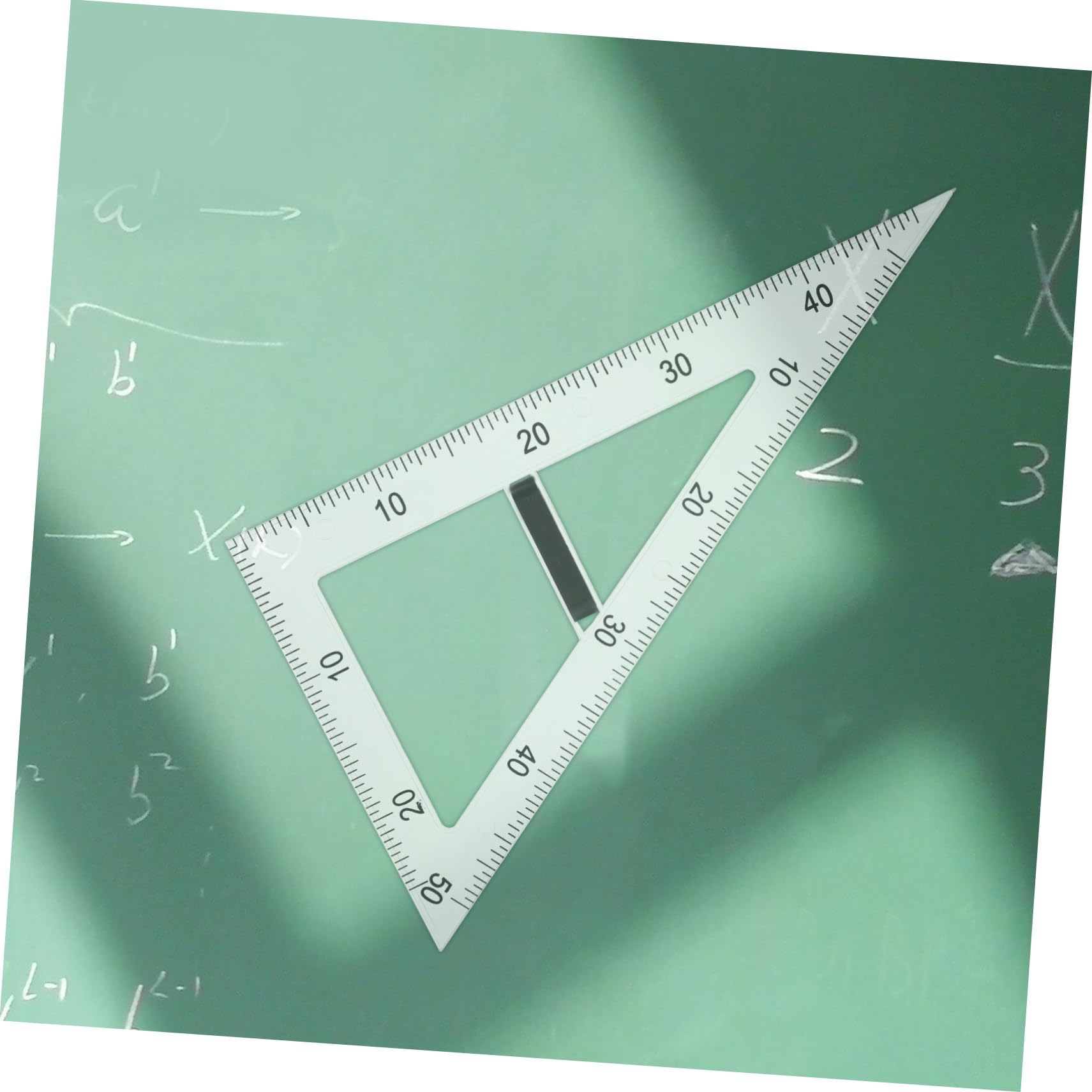 HOMSFOU Multifunktionales Magnetisches Dreieckslineal mit 60-Grad Winkelmesser aus ABS für Mathematikunterricht und Präzises Zeichnen magnetischen Oberflächen