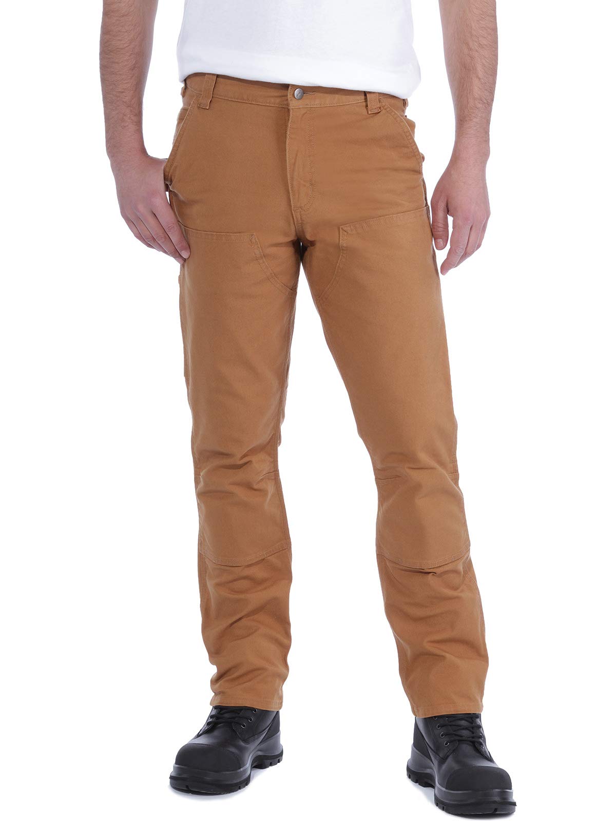 Carhartt Men's Brown Rugged Flex® Straight Fit Duck Double-Front Utility Work Pant, Carhartt® Brown, W38/L32