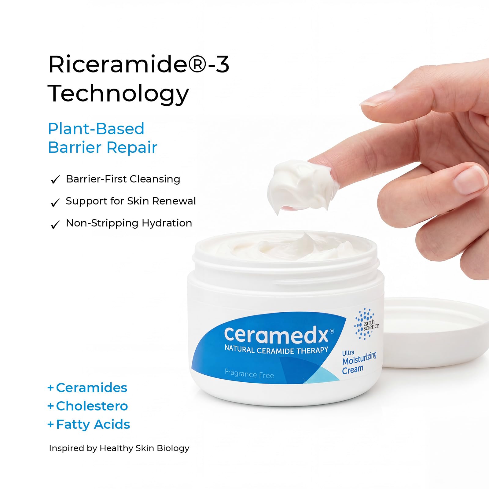 CERAMEDX - Ultra Moisturizing Natural Ceramide Cream Unscented for Dry, Sensitive Skin (6 oz.) thumbnail 3