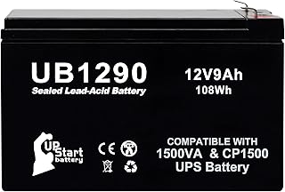 12V 9Ah UPS for CyberPower 1500VA Replacement Battery - Compatible with Cyber Power CP1500PFCLCD Battery UPS, CP1500AVRLCD, CP1500AVRLCD3, CP1500 Surge Protector Backup, 12 Volt 9 Amp Rechargeable SLA