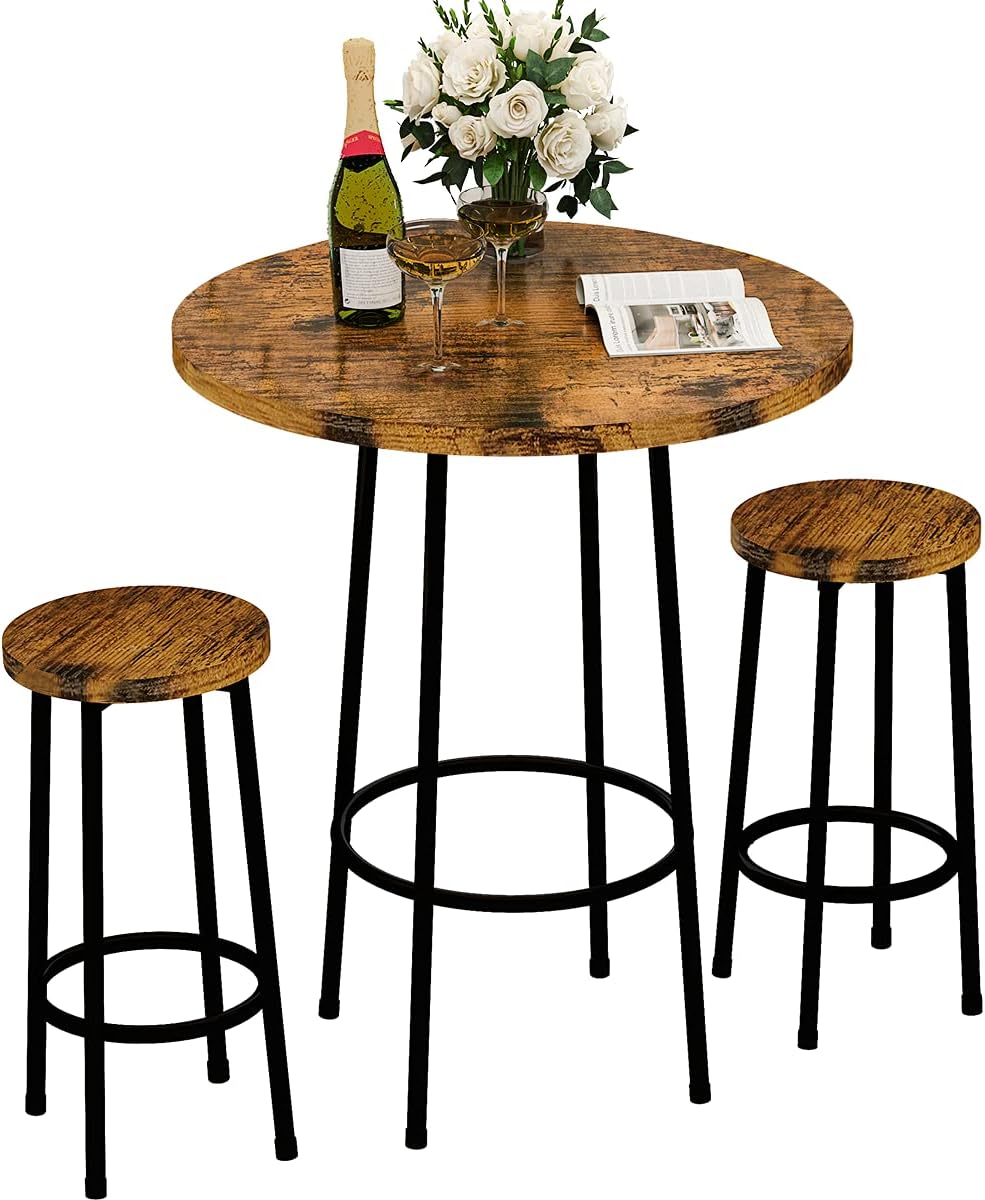Best Choice Products Bistro Dining Set 3 Piece, Modern Round Counter Height Pub
