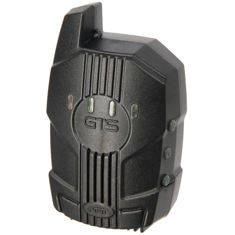 NGT GTS Pro Lot de 3 détecteurs de touche sans fil avec récepteur – Sensibilité, volume et tonalité réglables – Indicateurs LED, fonction mémoire, construction étanche – Matériel de pêche à la carpe