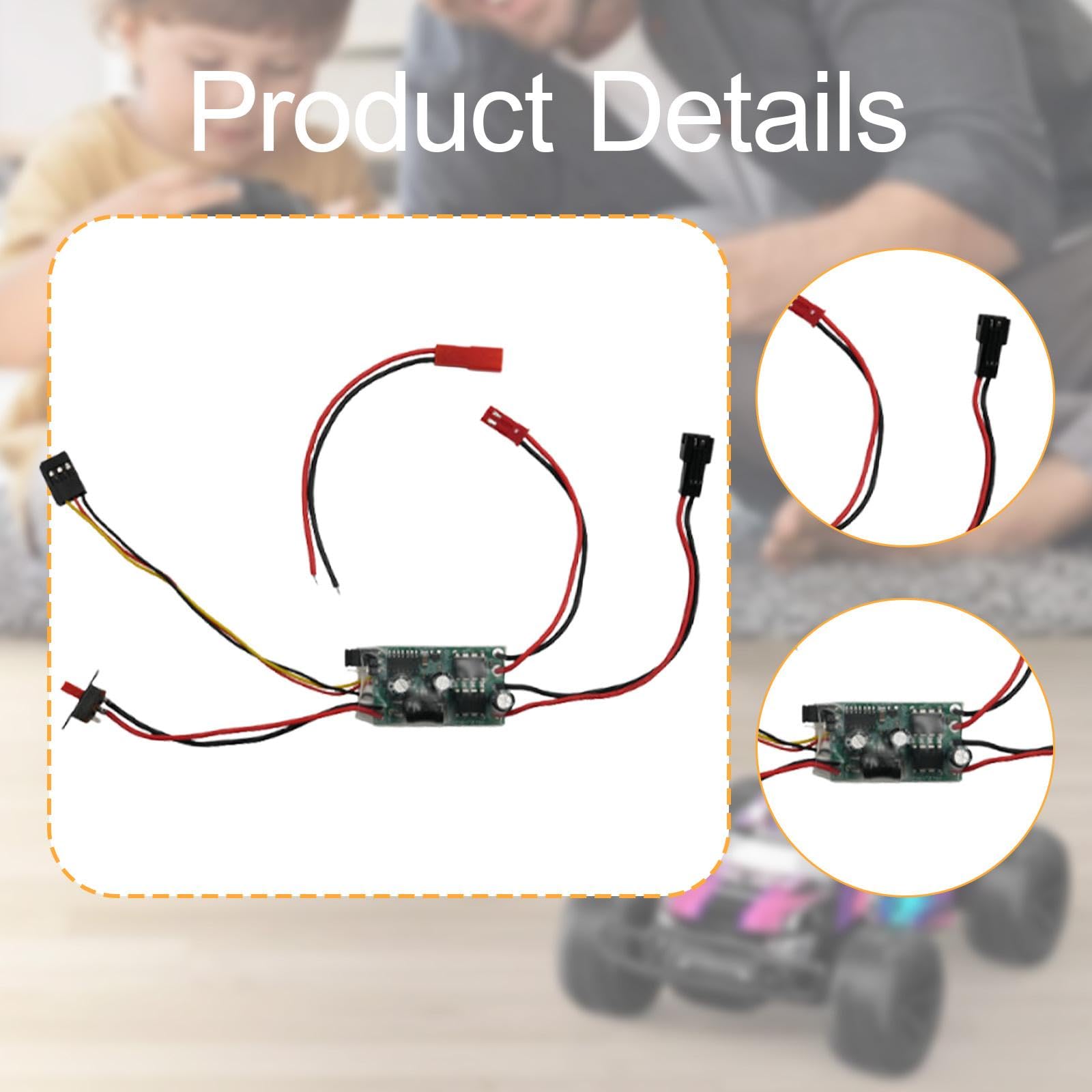 Colaxi RC Brushed ESC Upgrade Professional Electric Speed Controller Brushed Motor Spare Part for 1/12 1/16 1/18 1/24 Crawler Trucks, 16A