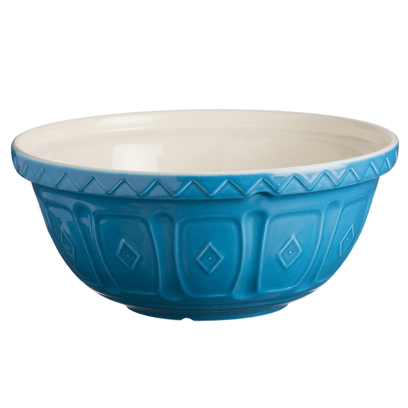 Mason Cash Colour Mix Azure S24 Chip Resistant Earthenware 24cm Mixing Bowl - Azure(Bright Blue)