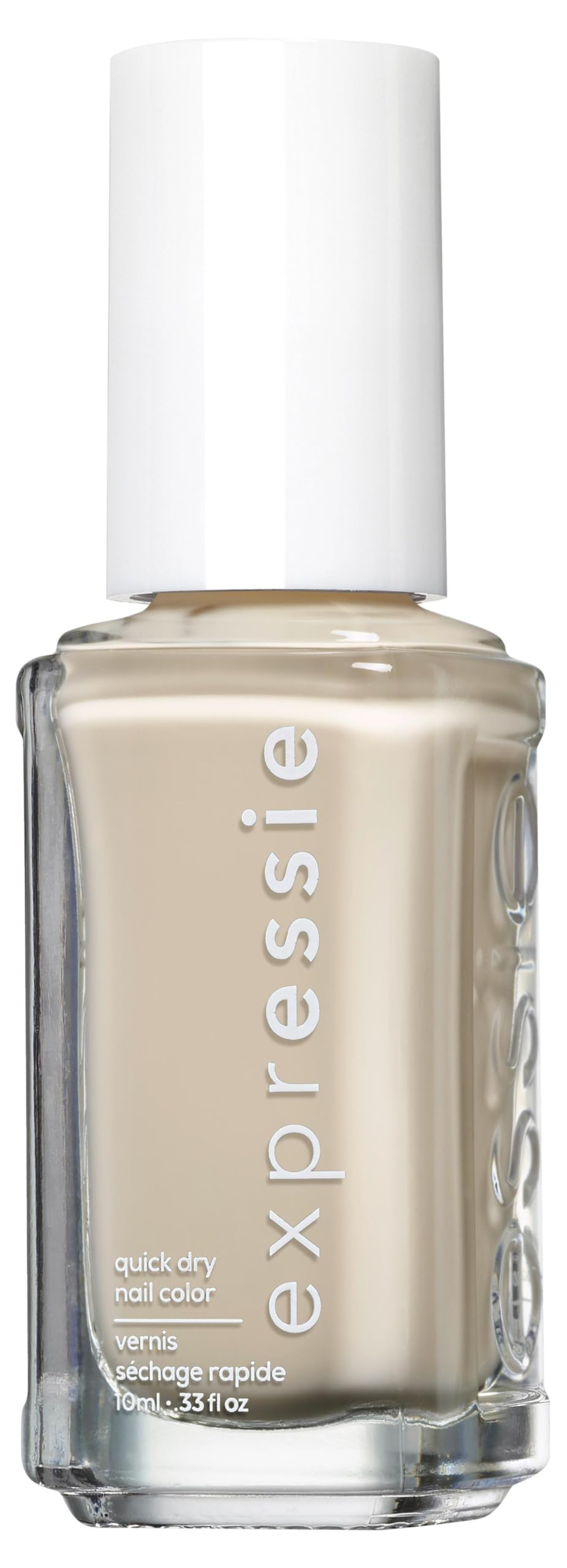 essie Schnelltrocknender Nagellack „expressie“, Vegane Formel ohne Inhaltsstoffe tierischen Ursprungs, Nr. 440 daily grind, Weiß, 1 x 10 ml