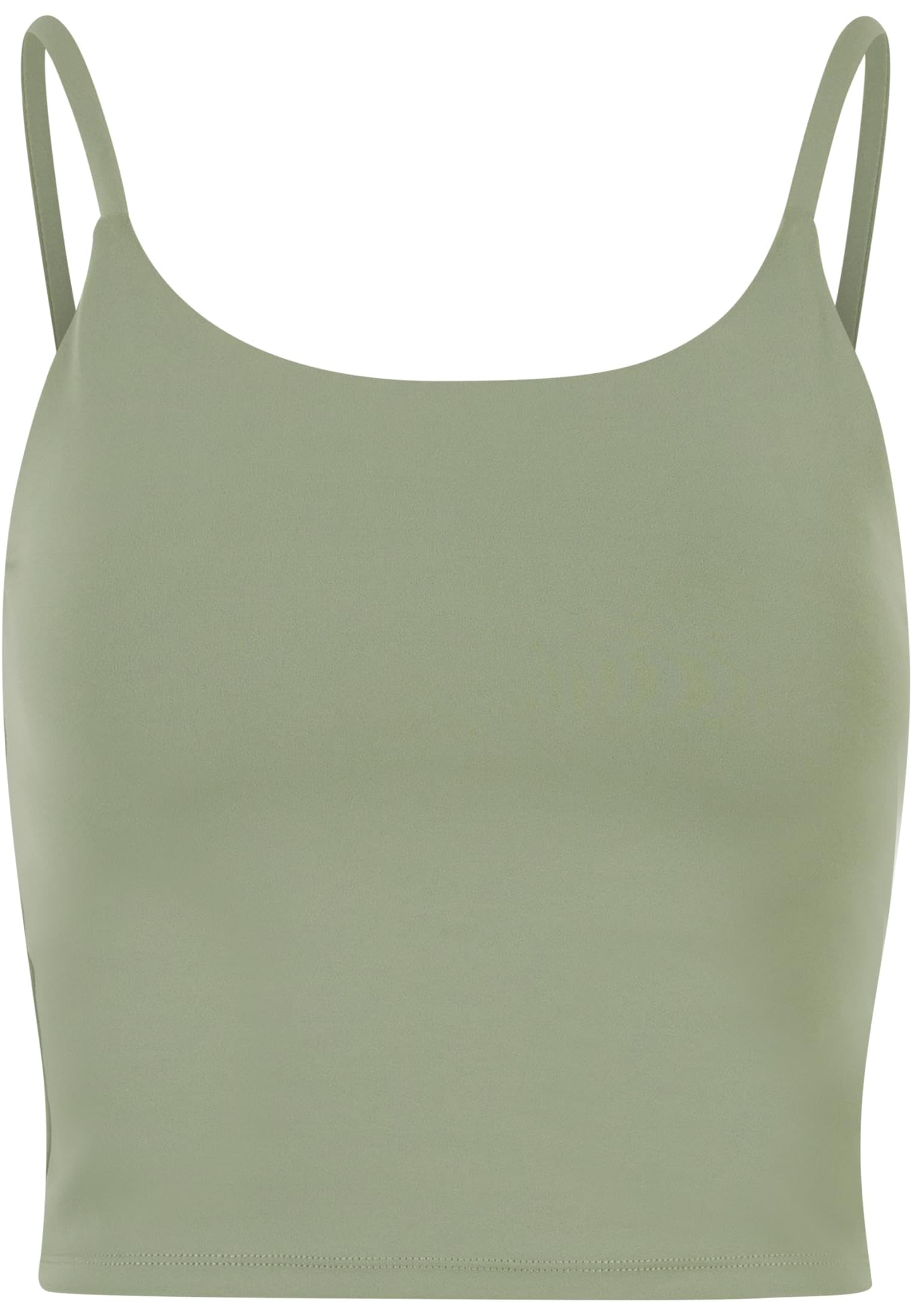 Urban Classics Damski sportowy biustonosz damski, regulowany top sportowy z wbudowanymi miseczkami i ramiączkami do spaghetti, rozmiary XS-XL, Matcha Green, S