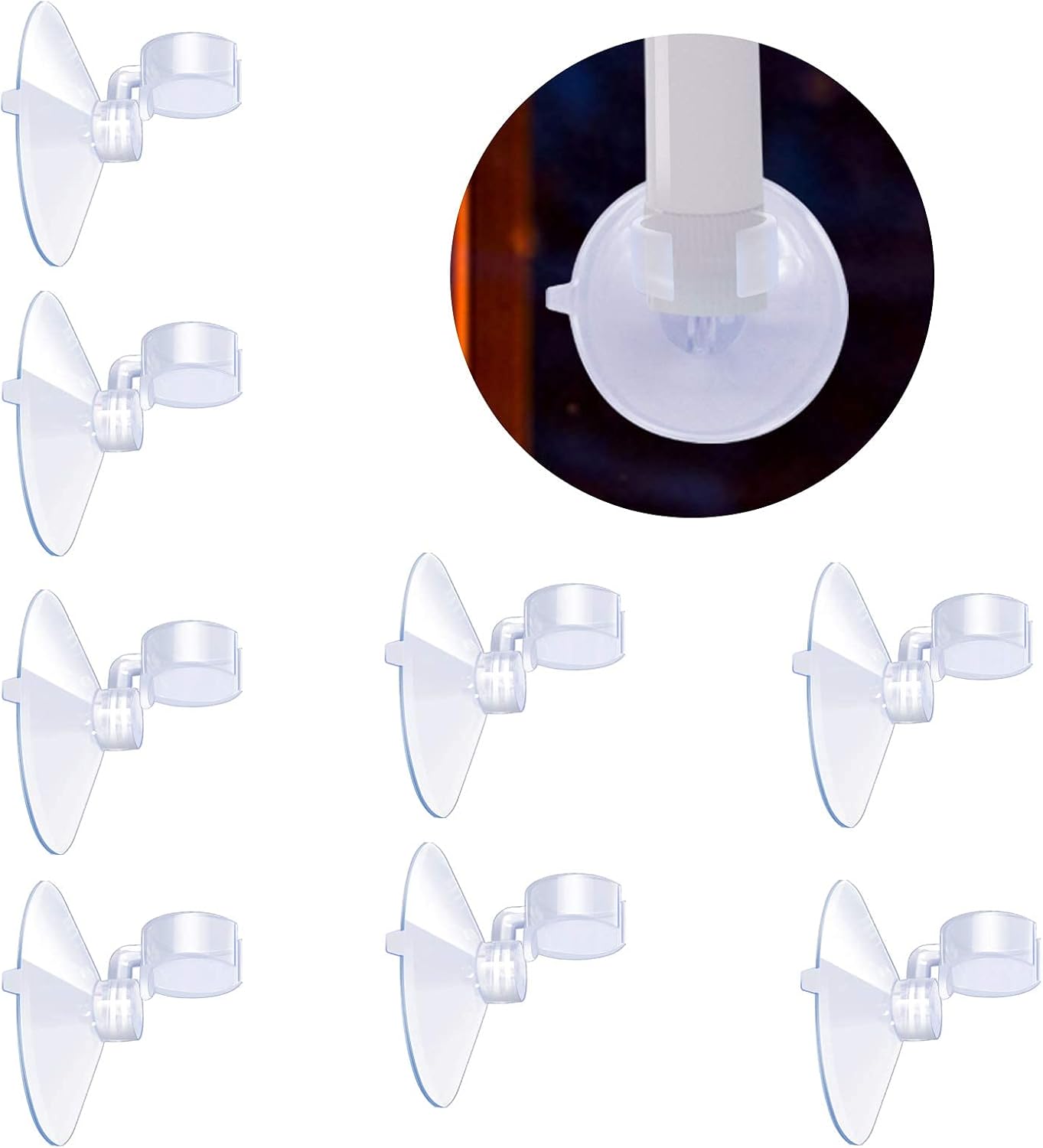 8 Pack Window Candle Holder Clamps with Suction Cups, PChero Candlestick Holders