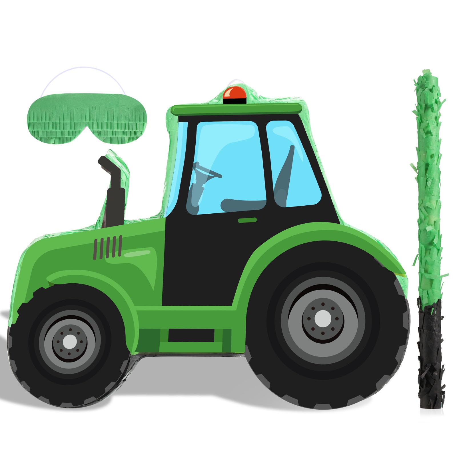 Aoriher Piñata de Camión Volquete de Construcción con Venda de Ojos y Palo Suministros de Fiestas de Construcción Piñatas de Excavadora Tractor para Niños Cumpleaños (Tractor)