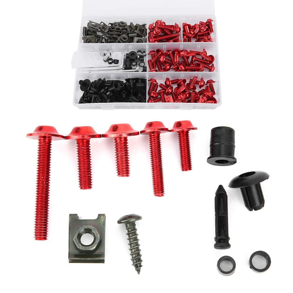 Kit Bulloni Carenatura Moto 198 Pezzi - Viti M5 M6 Colorate Per Carrozzeria, Universali - Foto 8